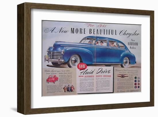 1941 Chrysler Airflow-null-Framed Art Print