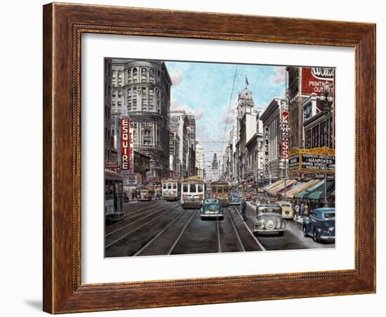 1941 Market St. San Francisco-Stanton Manolakas-Framed Giclee Print