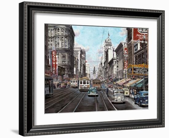 1941 Market St. San Francisco-Stanton Manolakas-Framed Giclee Print