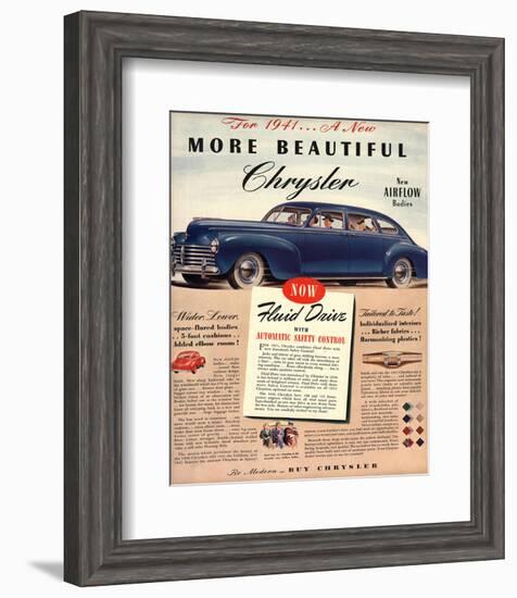 1941 New Beautiful Chrysler-null-Framed Premium Giclee Print