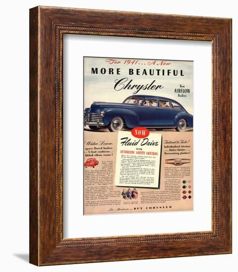 1941 New Beautiful Chrysler-null-Framed Premium Giclee Print