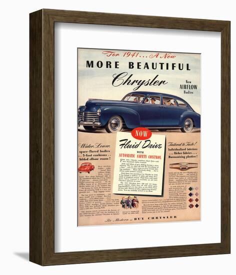 1941 New Beautiful Chrysler-null-Framed Premium Giclee Print