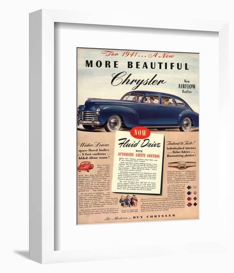 1941 New Beautiful Chrysler-null-Framed Premium Giclee Print