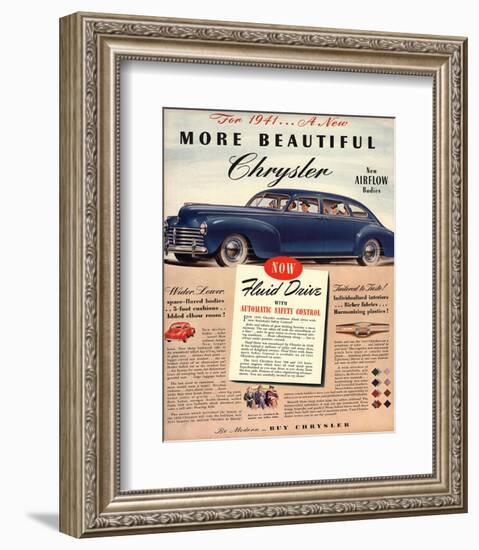 1941 New Beautiful Chrysler-null-Framed Art Print