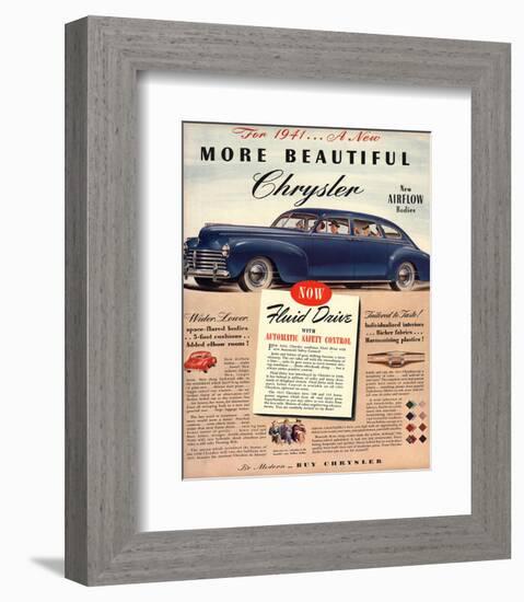 1941 New Beautiful Chrysler-null-Framed Art Print