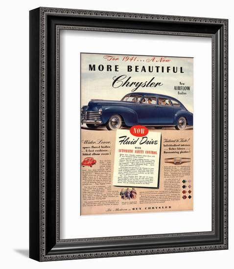 1941 New Beautiful Chrysler-null-Framed Art Print