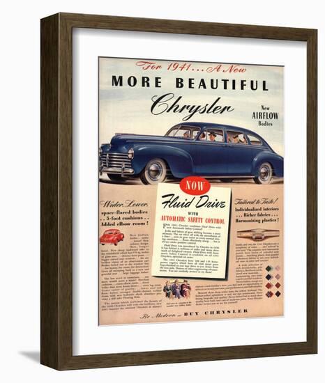 1941 New Beautiful Chrysler-null-Framed Art Print