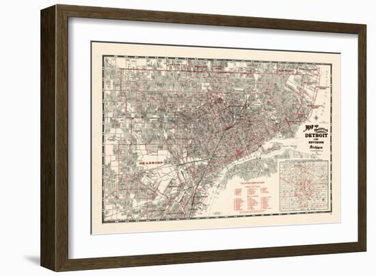 1943, Detroit, Michigan-null-Framed Giclee Print