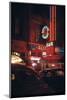 1945: a Night Image of Beef Steak Charlie's Restaurant on 50th and Broadway, New York, NY-Andreas Feininger-Mounted Photographic Print