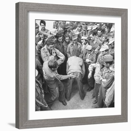 1945: Continental Central Pow Enclosure 15, Attichy, France-Ralph Morse-Framed Photographic Print