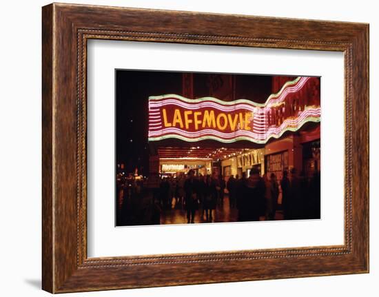 1945: Laff Movie Theater at 236 West 42nd Street Manhattan, New York, NY-Andreas Feininger-Framed Photographic Print