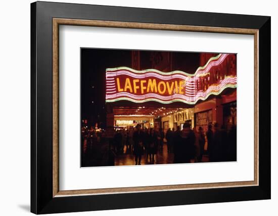 1945: Laff Movie Theater at 236 West 42nd Street Manhattan, New York, NY-Andreas Feininger-Framed Photographic Print