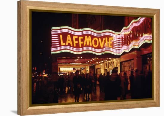 1945: Laff Movie Theater at 236 West 42nd Street Manhattan, New York, NY-Andreas Feininger-Framed Premier Image Canvas