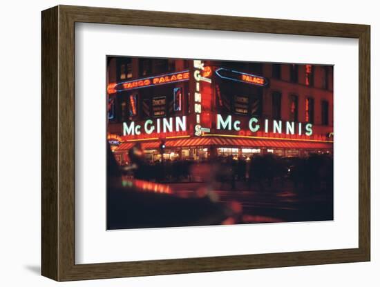 1945: Mcginnis Tango Palace Above the Roast Beef King Deli, 48th and Broadway, New York, NY-Andreas Feininger-Framed Photographic Print