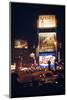 1945: Times Square at Night with Traffic and Lit Billboards, New York, Ny-Andreas Feininger-Mounted Photographic Print