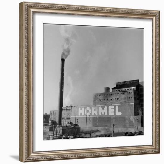1946: Exterior of the Hormel Foods Corporation Meat Factory, Austin, Minnesota-Wallace Kirkland-Framed Photographic Print