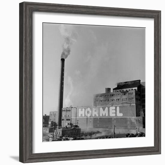 1946: Exterior of the Hormel Foods Corporation Meat Factory, Austin, Minnesota-Wallace Kirkland-Framed Photographic Print