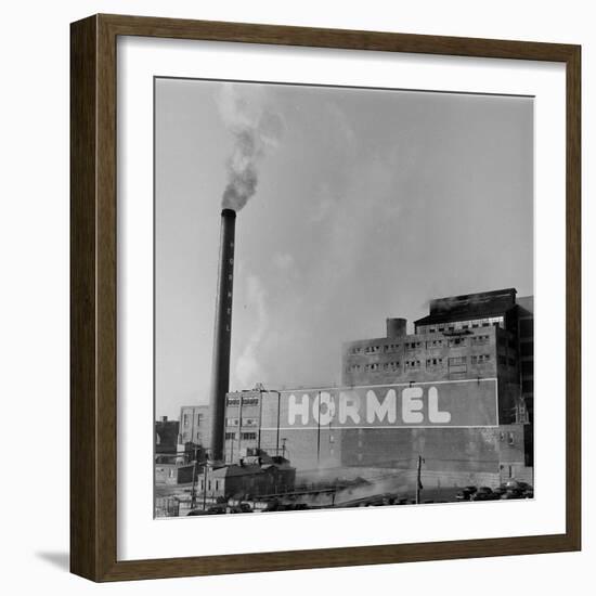 1946: Exterior of the Hormel Foods Corporation Meat Factory, Austin, Minnesota-Wallace Kirkland-Framed Photographic Print