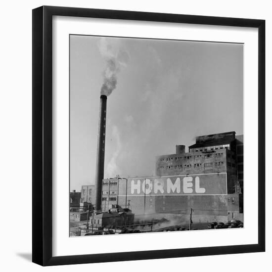 1946: Exterior of the Hormel Foods Corporation Meat Factory, Austin, Minnesota-Wallace Kirkland-Framed Photographic Print