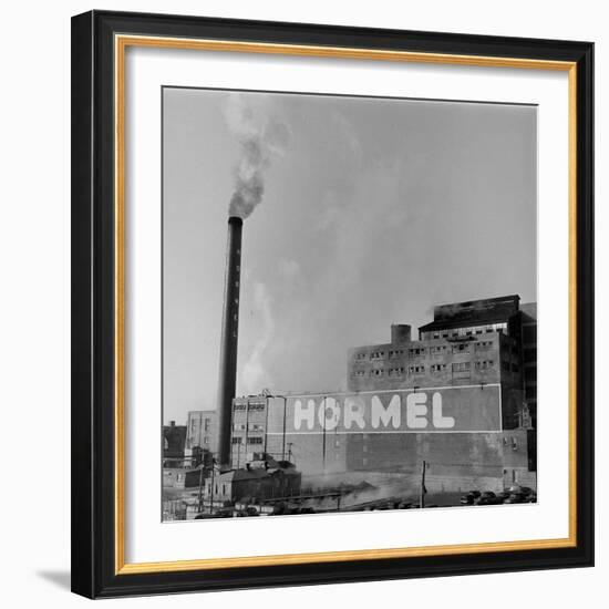 1946: Exterior of the Hormel Foods Corporation Meat Factory, Austin, Minnesota-Wallace Kirkland-Framed Photographic Print