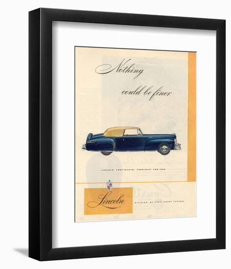 1946 Lincoln Continental Cabri-null-Framed Premium Giclee Print