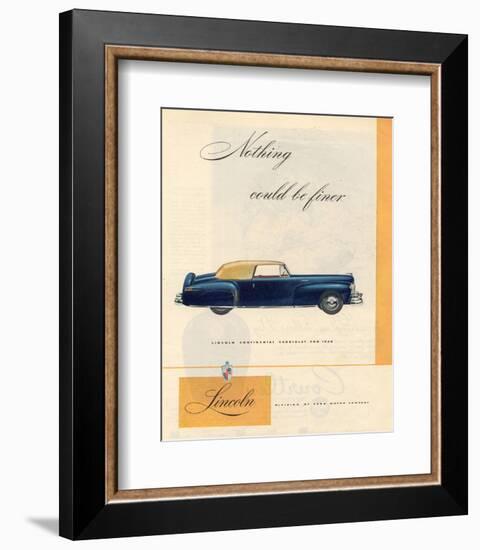 1946 Lincoln Continental Cabri-null-Framed Art Print