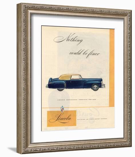 1946 Lincoln Continental Cabri-null-Framed Art Print