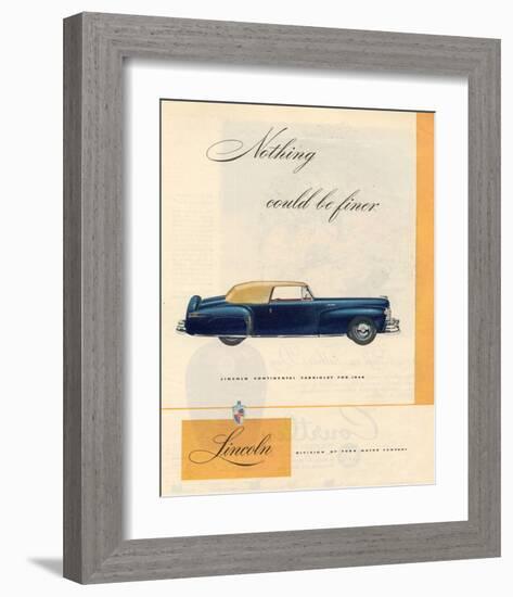 1946 Lincoln Continental Cabri-null-Framed Art Print