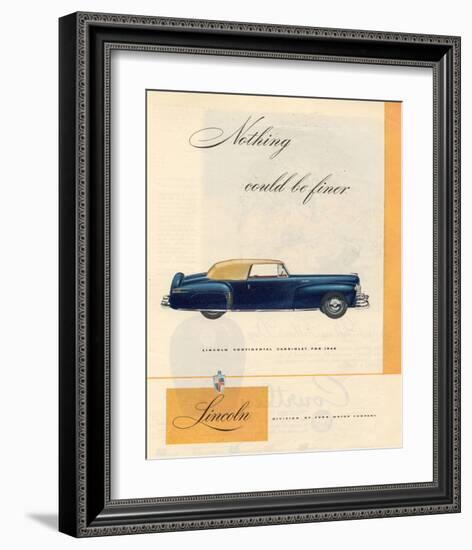 1946 Lincoln Continental Cabri-null-Framed Art Print