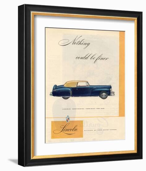 1946 Lincoln Continental Cabri-null-Framed Art Print