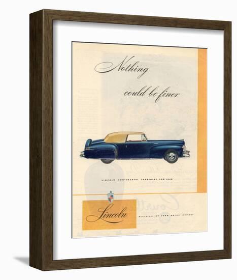 1946 Lincoln Continental Cabri-null-Framed Art Print