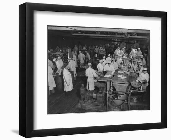 1946: Workers as They Butcher Meats in the Hormel Foods Corporation Factory, Austin, Minnesota-Wallace Kirkland-Framed Photographic Print