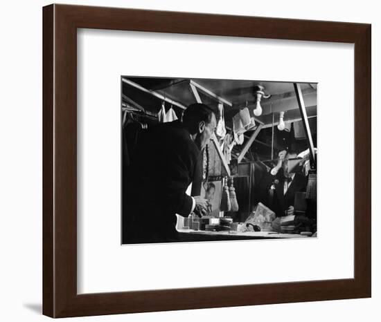 1947: Comedian Joe E. Lewis Backstage at the Copacabana Nightclub in Nyc-Gjon Mili-Framed Photographic Print