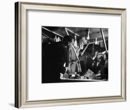 1947: Comedian Joe E. Lewis Backstage at the Copacabana Nightclub in Nyc-Gjon Mili-Framed Photographic Print