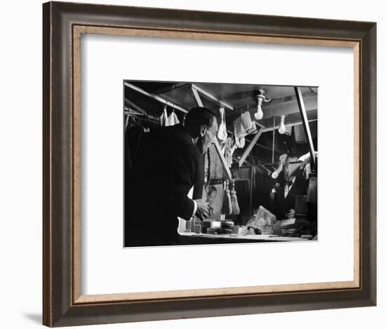 1947: Comedian Joe E. Lewis Backstage at the Copacabana Nightclub in Nyc-Gjon Mili-Framed Photographic Print
