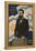 1947 Poster Showing Theodor Herzl with the Flags of Israel and the Zionist Congress-null-Framed Stretched Canvas