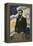 1947 Poster Showing Theodor Herzl with the Flags of Israel and the Zionist Congress-null-Framed Stretched Canvas