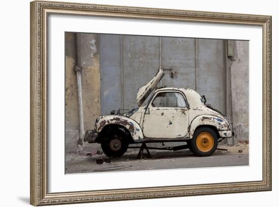 1948 Fiat Torbelino Car, Restoration Project, Alexandria, Egypt-Peter Adams-Framed Photographic Print