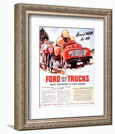 1948 Ford Truck-Built Stronger-null-Framed Premium Giclee Print