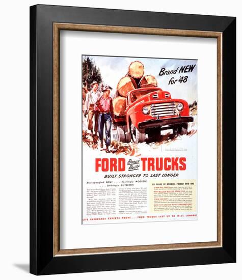 1948 Ford Truck-Built Stronger-null-Framed Premium Giclee Print