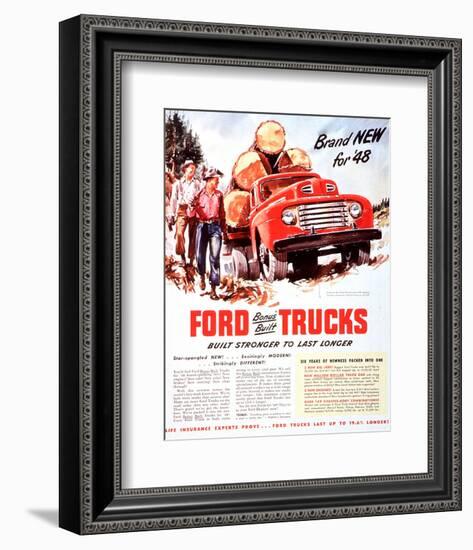 1948 Ford Truck-Built Stronger-null-Framed Premium Giclee Print