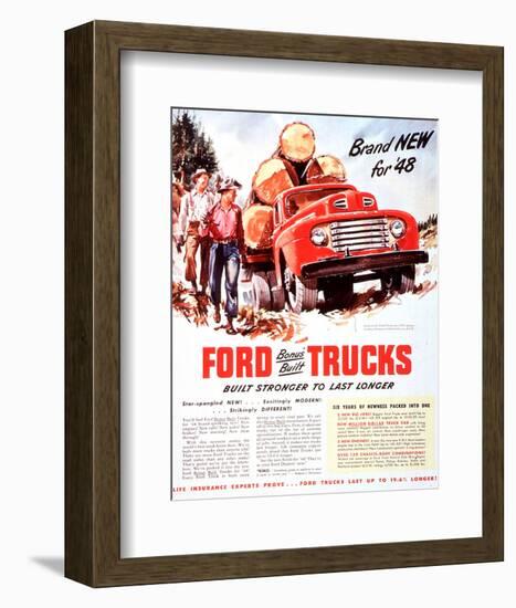 1948 Ford Truck-Built Stronger-null-Framed Premium Giclee Print