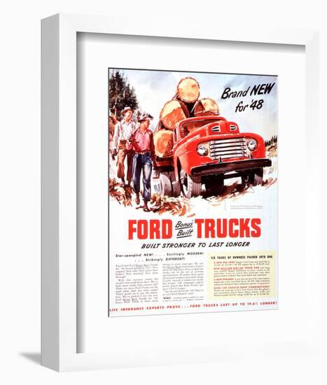 1948 Ford Truck-Built Stronger-null-Framed Premium Giclee Print