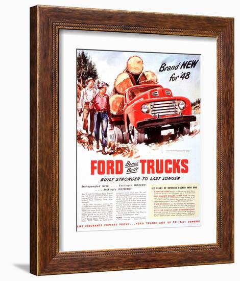 1948 Ford Truck-Built Stronger-null-Framed Art Print