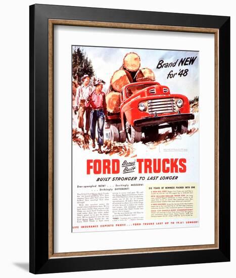 1948 Ford Truck-Built Stronger-null-Framed Art Print