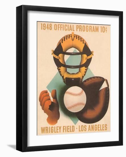 1948 Official Program, Wrigley Field-null-Framed Art Print
