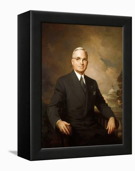 1948 Portrait of Harry Truman Painted by Greta Kempton-null-Framed Stretched Canvas