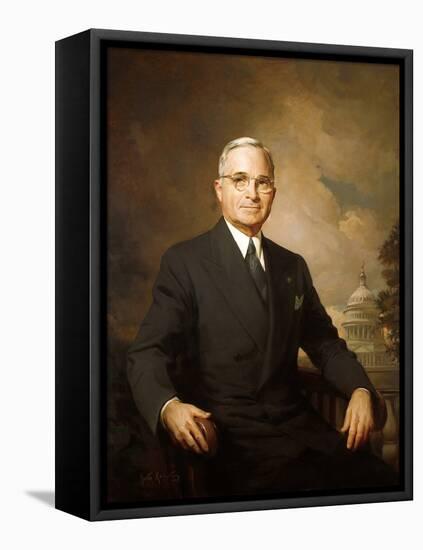 1948 Portrait of Harry Truman Painted by Greta Kempton-null-Framed Stretched Canvas