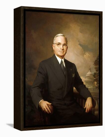 1948 Portrait of Harry Truman Painted by Greta Kempton-null-Framed Stretched Canvas