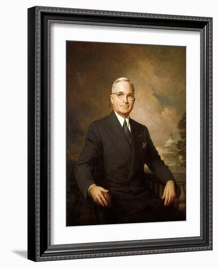 1948 Portrait of Harry Truman Painted by Greta Kempton-null-Framed Photo